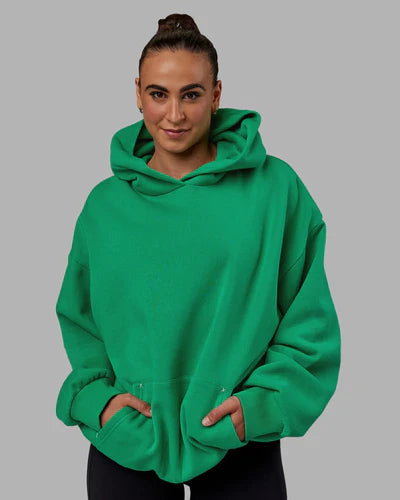 h 93 Unisex We Rise Hoodie Oversize Impact Green-White