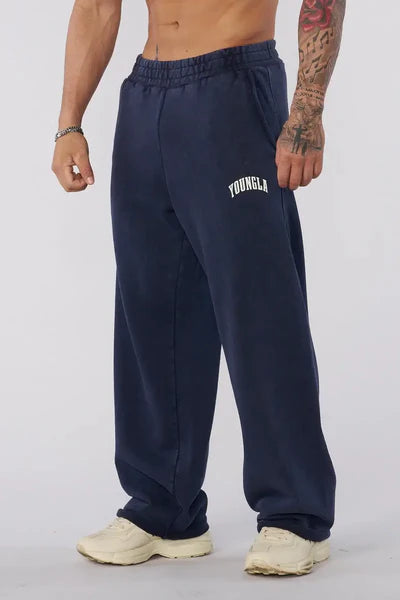 2088 - New Wave Baggy Sweats Navy Purple Wash