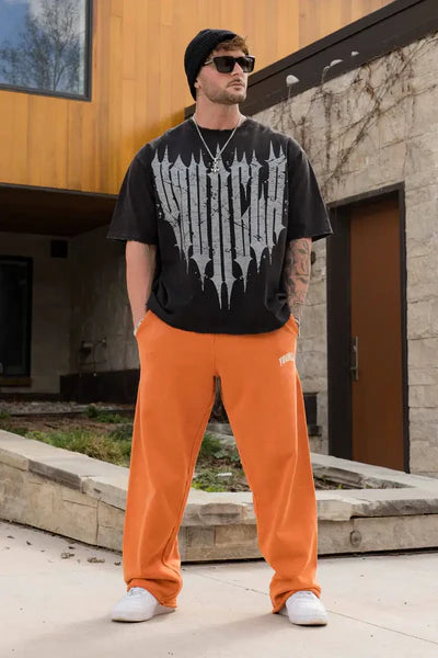 2088 - New Wave Baggy Sweats Orange Wash